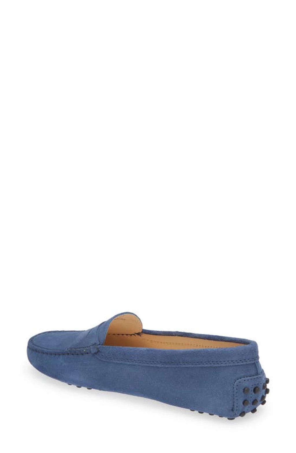TOD'S Gommini Suede Driver Penny Loafers In Insignia Blue Product Image
