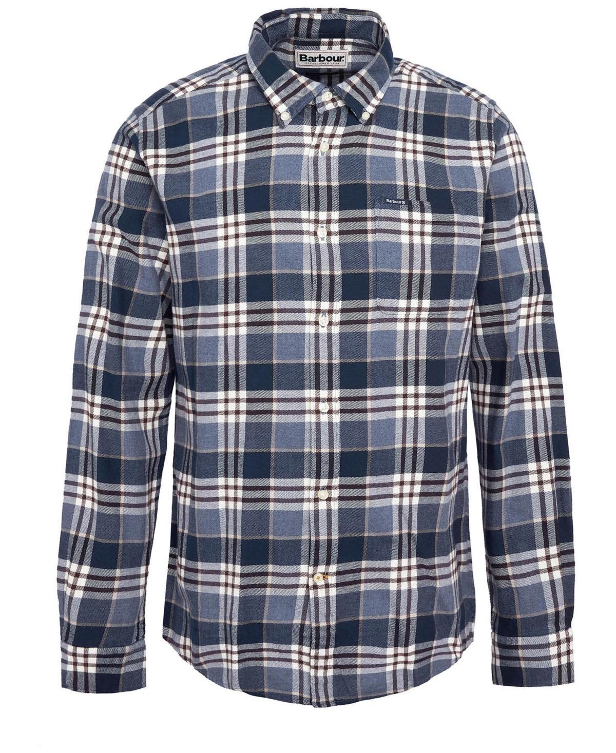 BARBOUR Fallbay Mens Tailored Fit Check Shirt In Navy Product Image