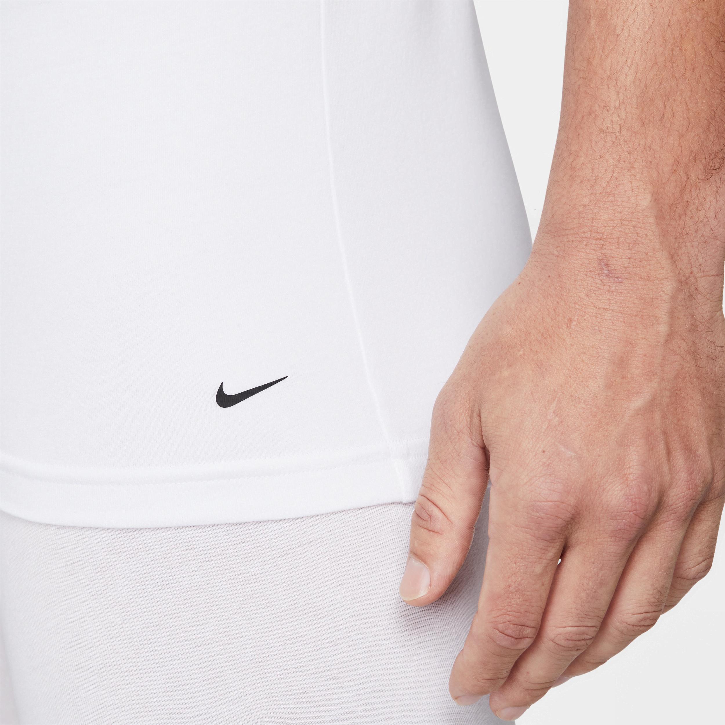 Men's Nike Dri-FIT Essential Cotton Stretch 2-Pack Crewneck Undershirt, Size: XXL, White Product Image