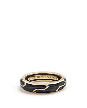 David Yurman Mens Forged Carbon Band Ring in 18K Gold Product Image