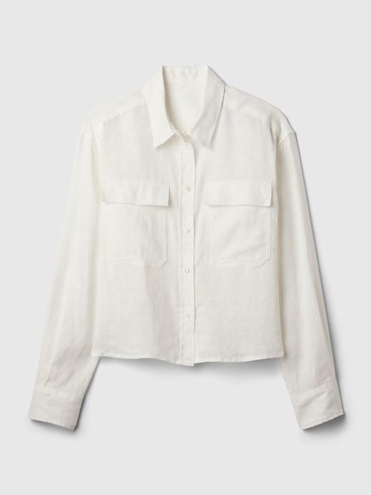Organic Cotton Poplin Cropped Shirt Product Image