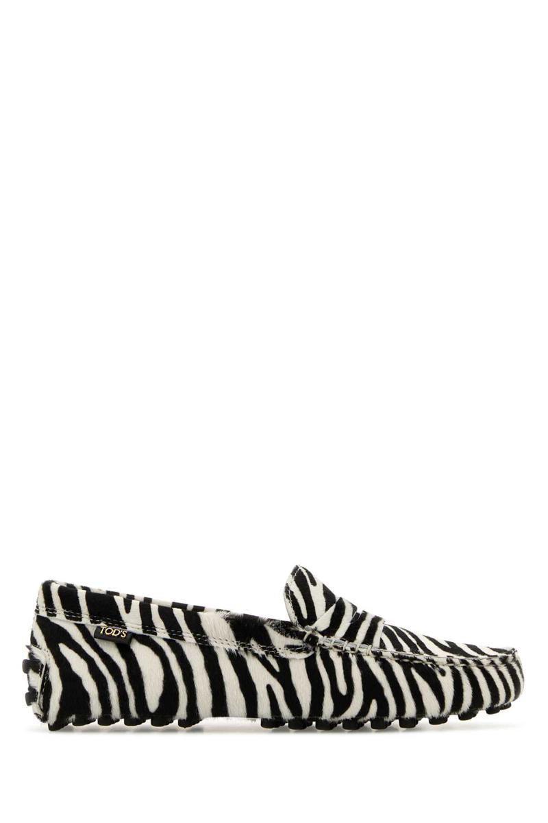 TOD'S Printed Calf Hair Loafers In Multicolor Product Image