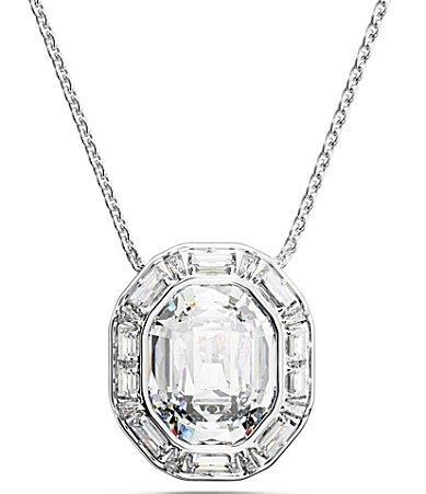 Swarovski Mesmera Mixed Cut Octagon Adjustable Pendant Necklace in Rhodium Plated, 29.53 Product Image