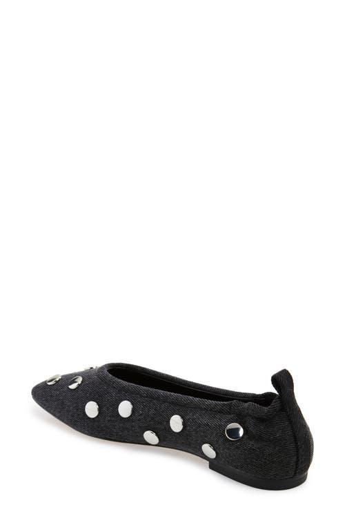 3.1 PHILLIP LIM Id Stretch Back Stud Ballet Flat In Washed Blk Product Image