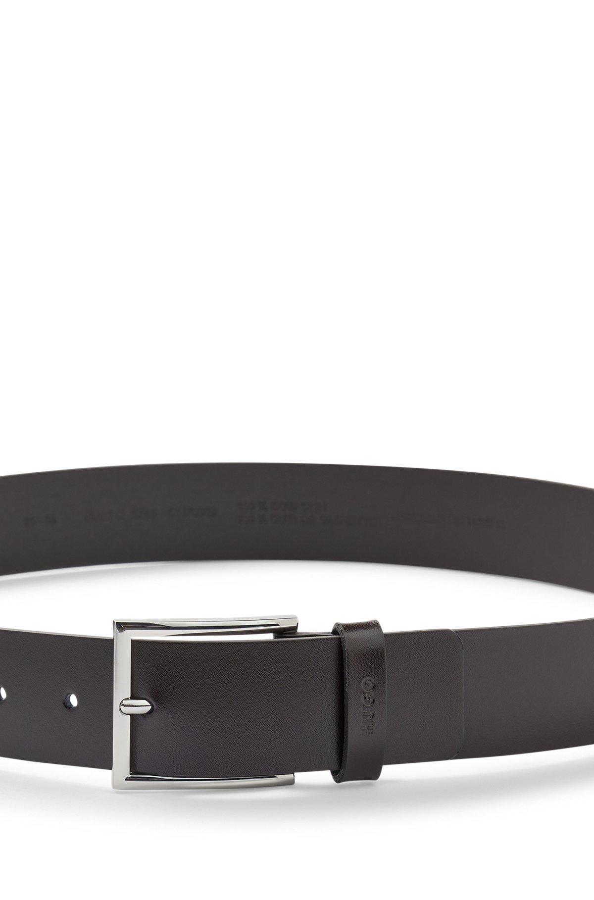 Leather belt with logo-stamped keeper Product Image