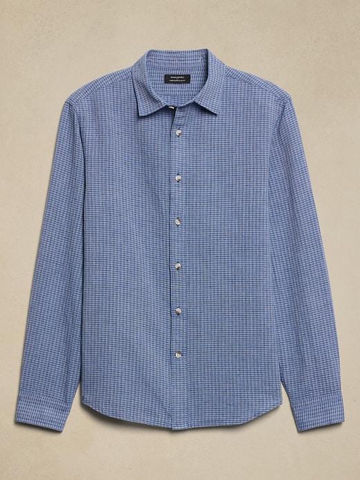 Slim Linen-Blend Shirt Product Image