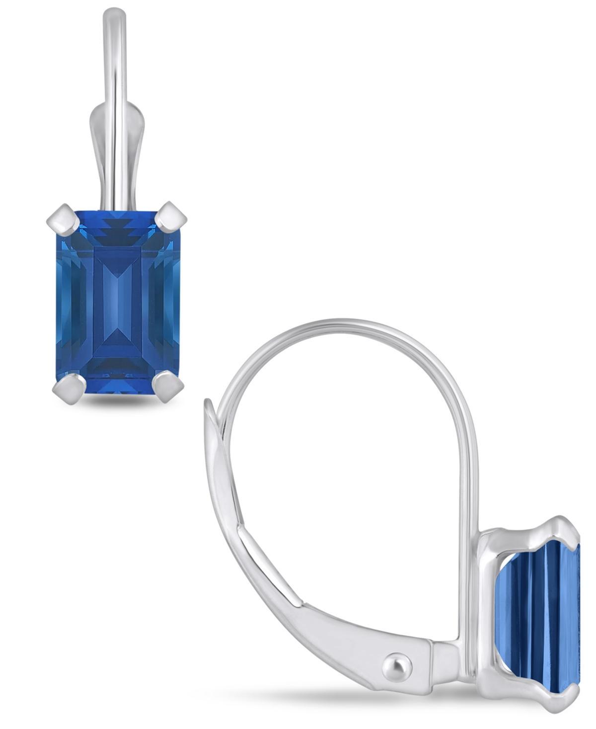 Celebration Gems 10k Gold Emerald Cut Onyx Leverback Earrings, Women's Product Image