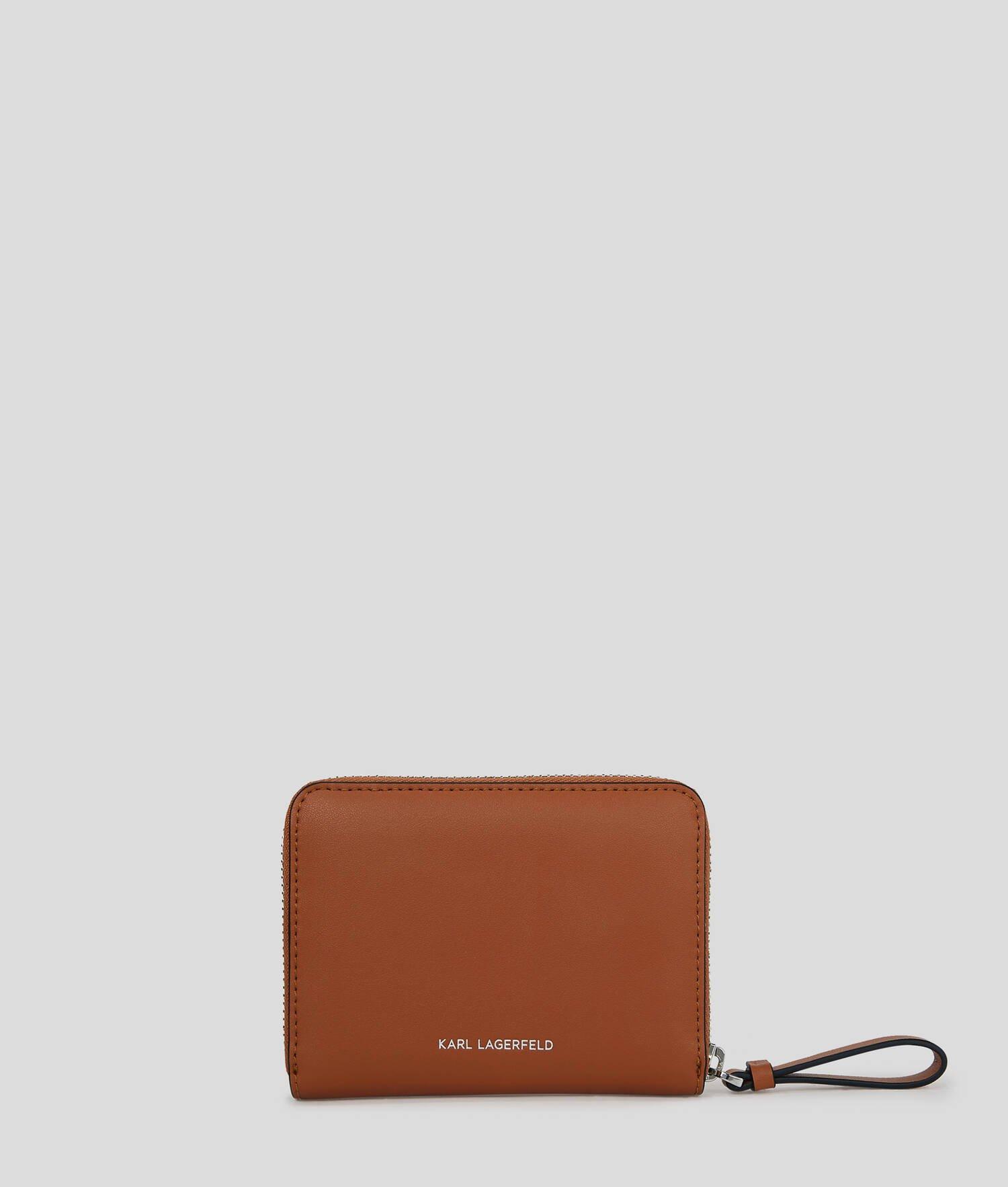 K/CIRCLE PERFORATED SMALL ZIP WALLET  Product Image