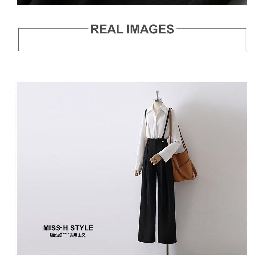 High Waist Wide Leg Dress Pants Product Image