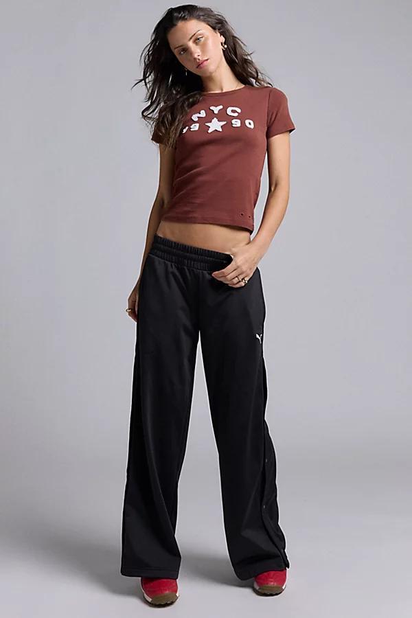 Puma Essential Relaxed Low-Rise Popper Pant Womens at Urban Outfitters Product Image