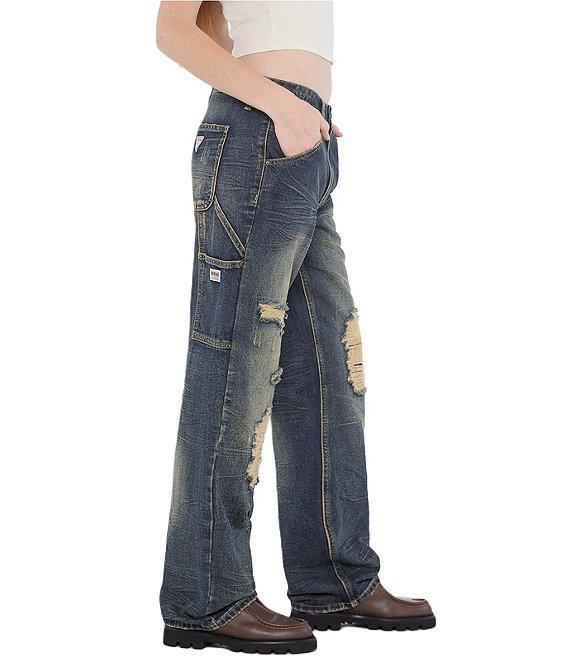 Guess Originals Mid Rise Distressed Carpenter Jeans Product Image