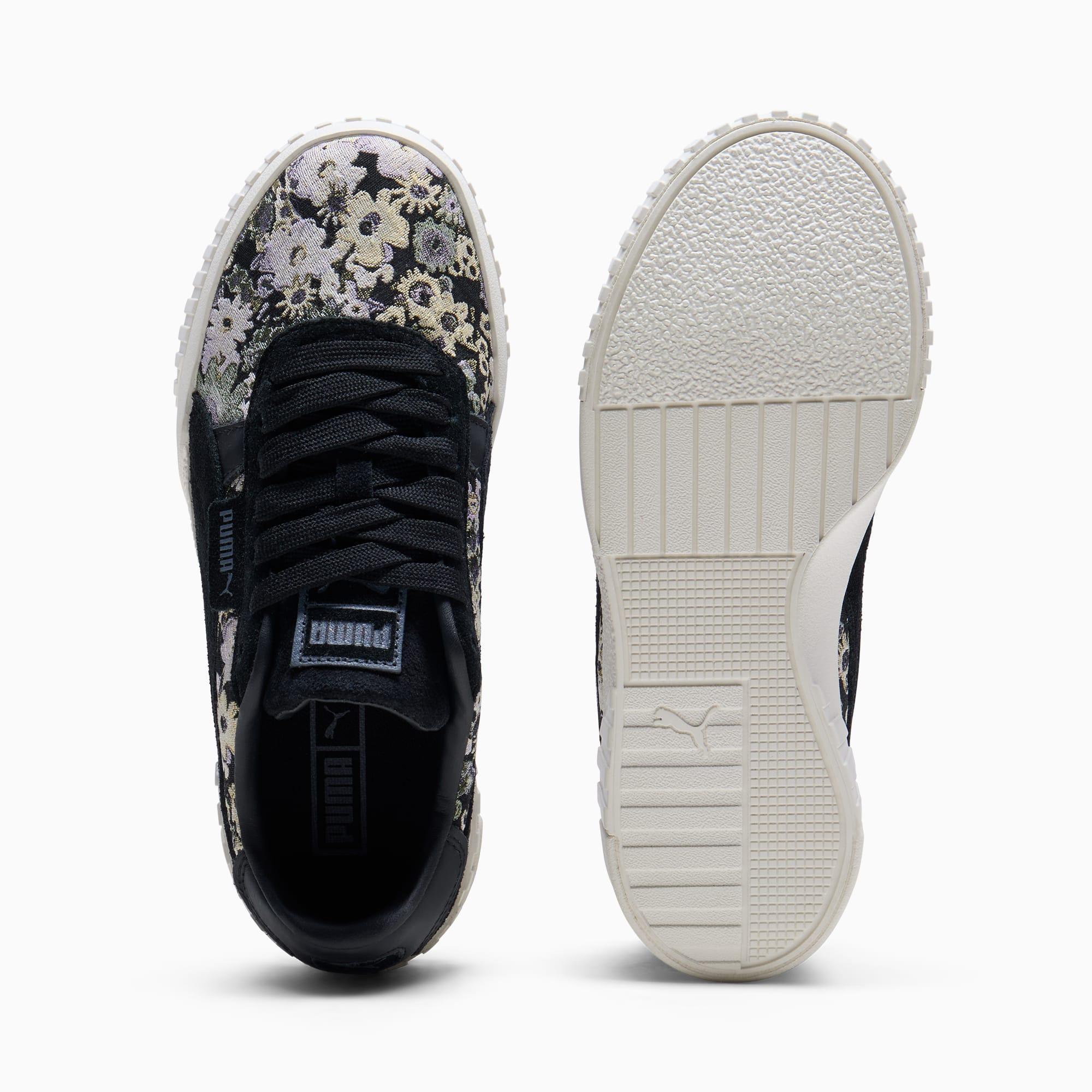 PUMA Cali OG Dark Floral Women's Sneakers in Black/Galactic Grey Product Image