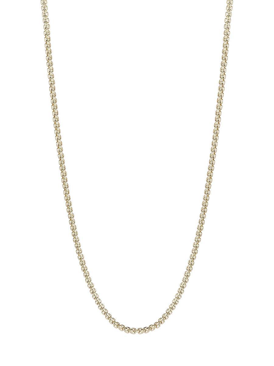 Solid 14K Gold Round Box Chain Product Image