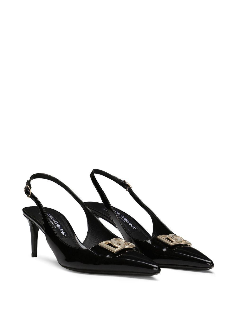 60mm logo-plaque slingback pumps Product Image