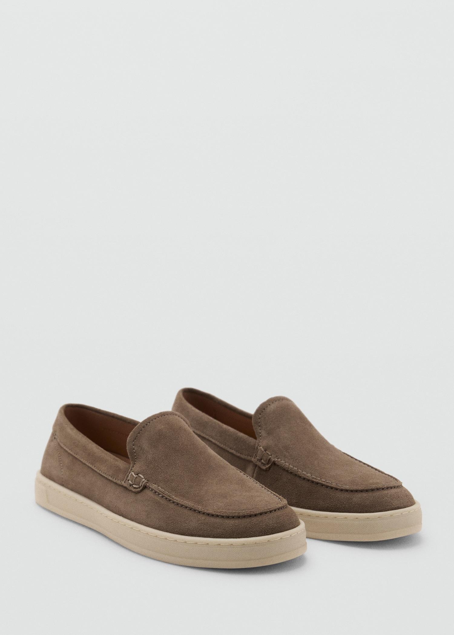 Split leather shoes - Men | MANGO USA Product Image