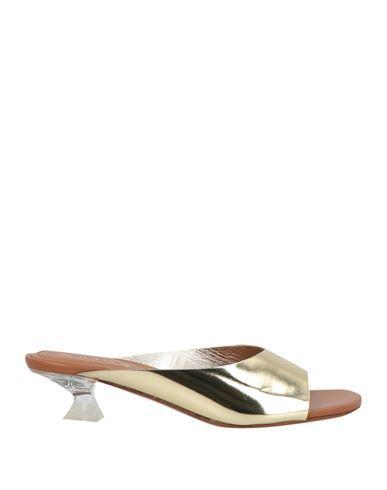 TOD'S Woman Sandals Platinum Size 7.5 Leather In Grey Product Image