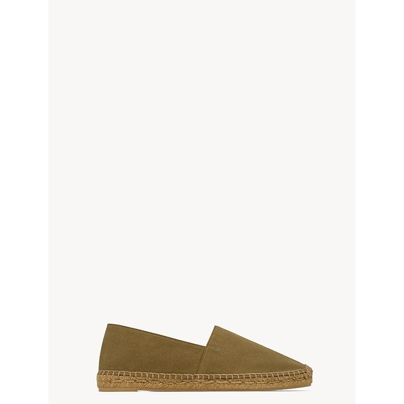 Saint Laurent Womens Espadrilles in Cotton Gabardine Product Image