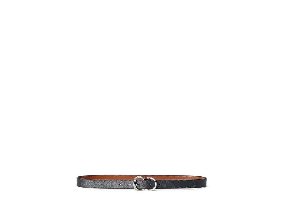 Lauren Ralph Lauren Reversible Crosshatch Leather Belt Lauren Tan) Women's Belts Product Image