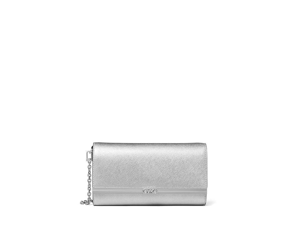 Large East-West Leather Clutch Bag Product Image