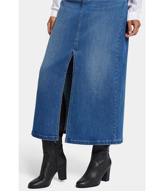 NYDJ High Rise A-Line Long Slit Skirt Product Image