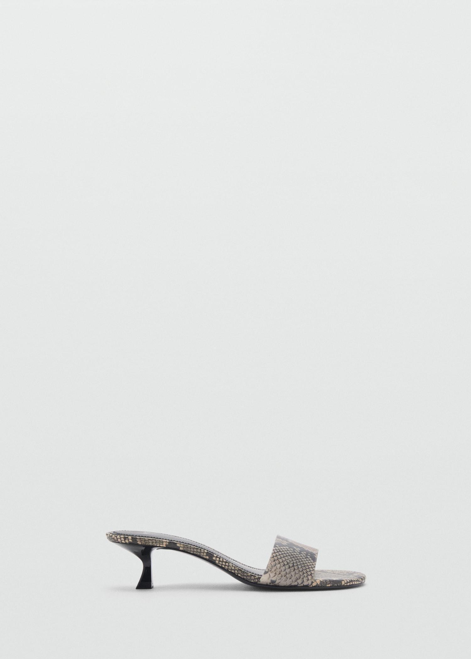 Animal-print sandals with strap - Women | MANGO USA Product Image
