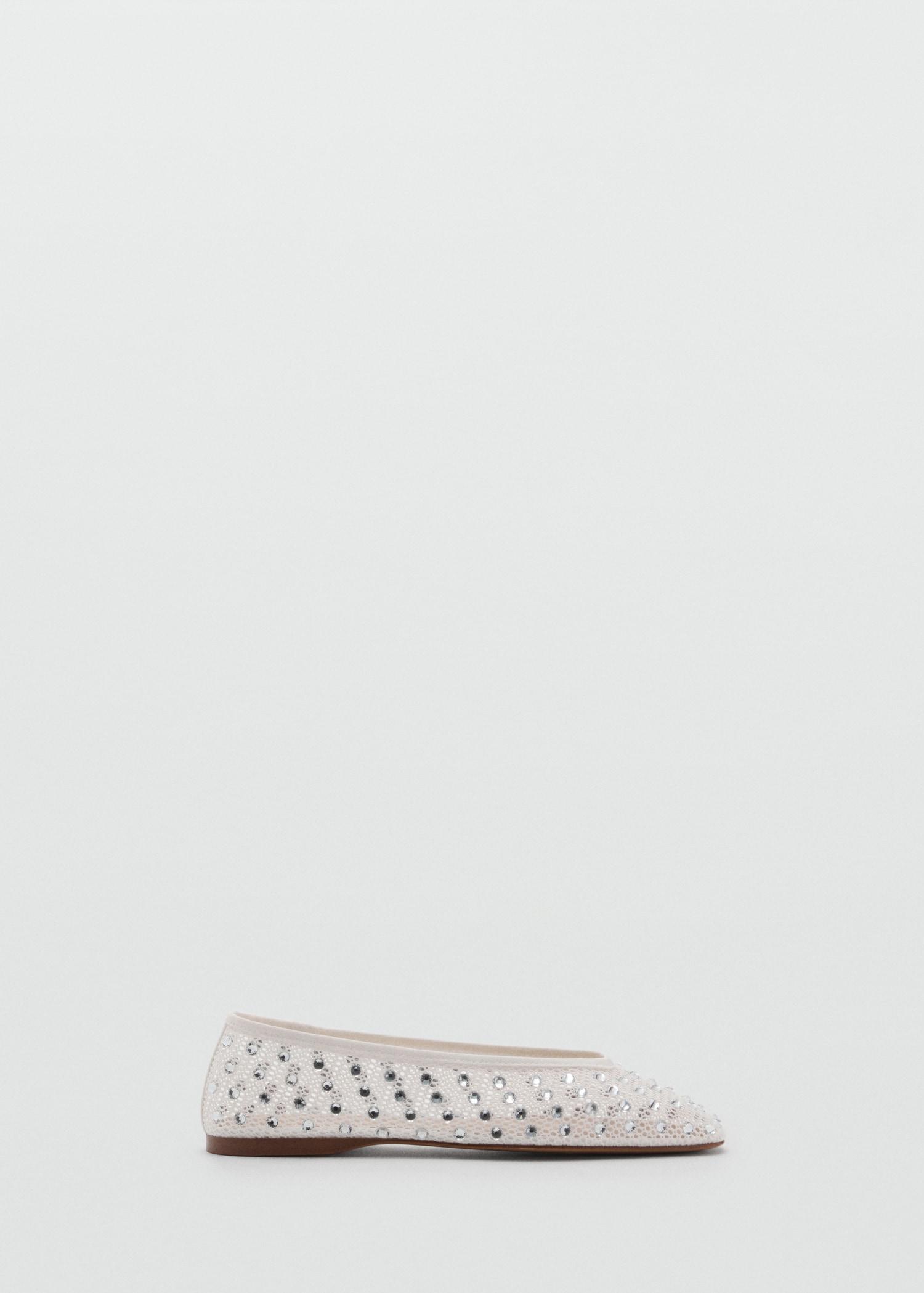 Mesh shoes with rhinestone detail - Women | MANGO USA Product Image