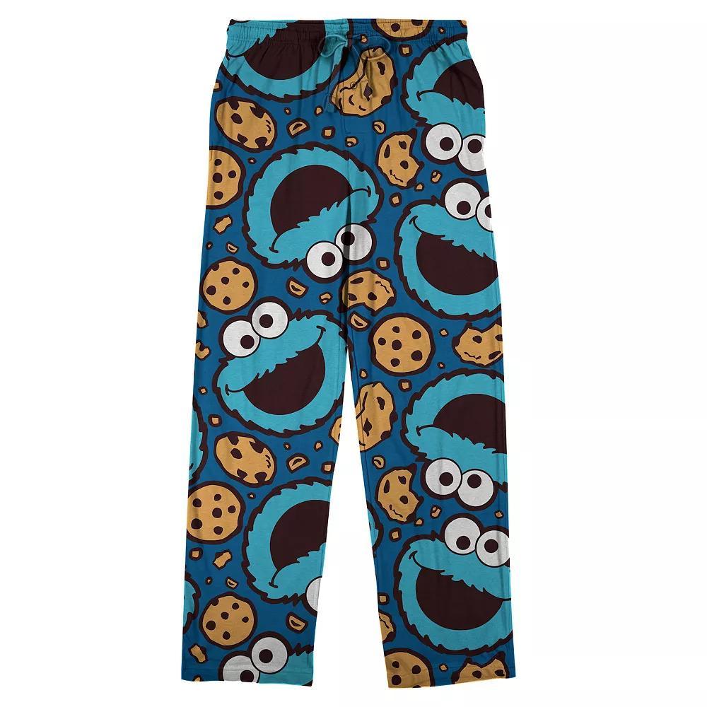 Mens Sesame Street Cookie Monster Pajama Pants Product Image