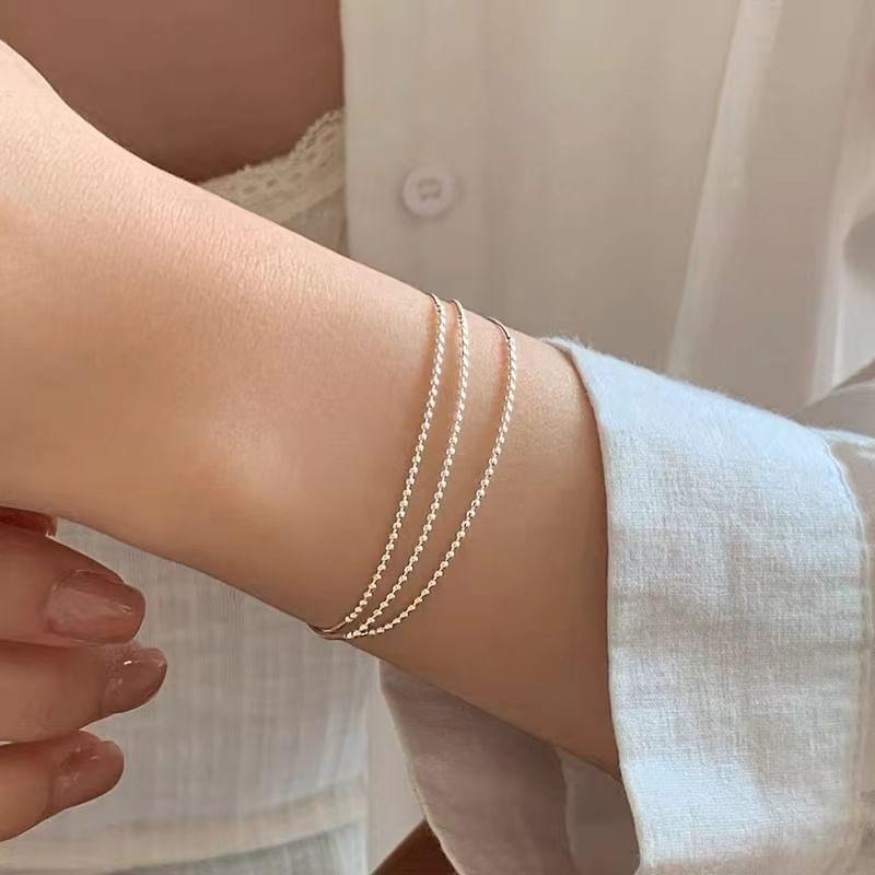 Layered S925 Sterling Silver Bracelet Product Image