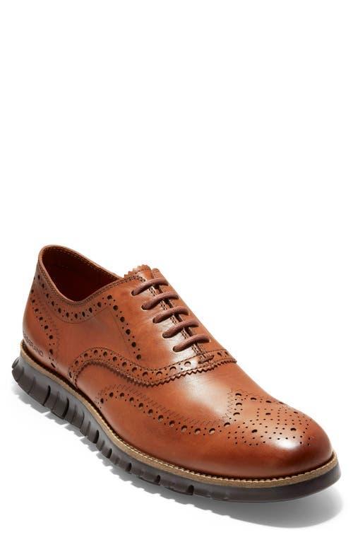Cole Haan Mens ZERGRAND Leather Wingtip Brogue Oxfords Product Image