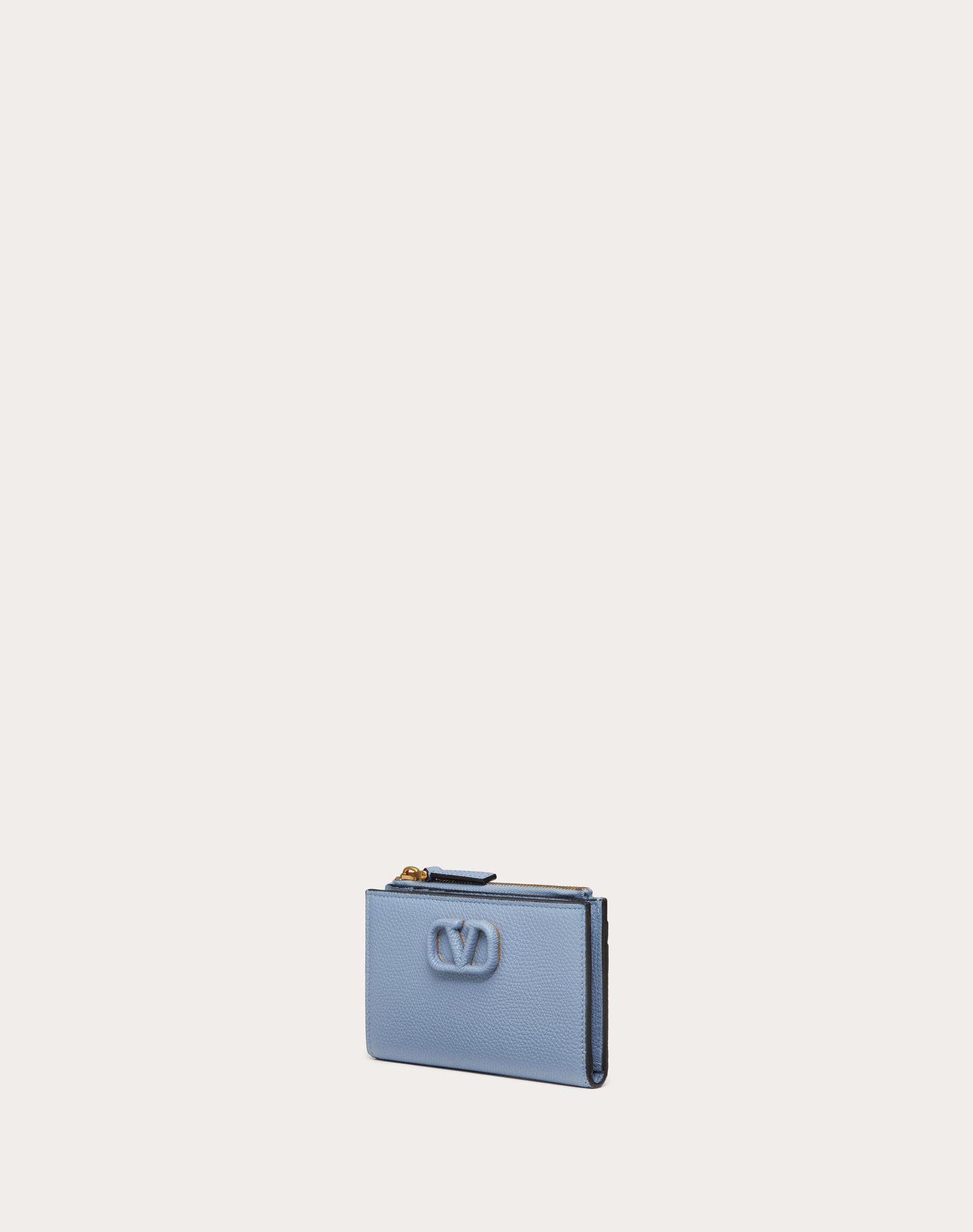 Vlogo Signature Grainy Calfskin Cardholder Wth Zipper Product Image