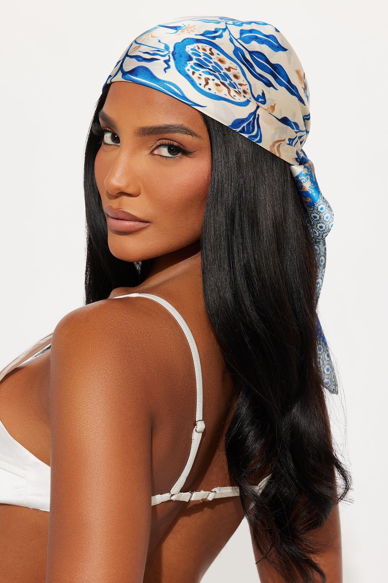 Camilla Head Scarf - Blue/combo Product Image