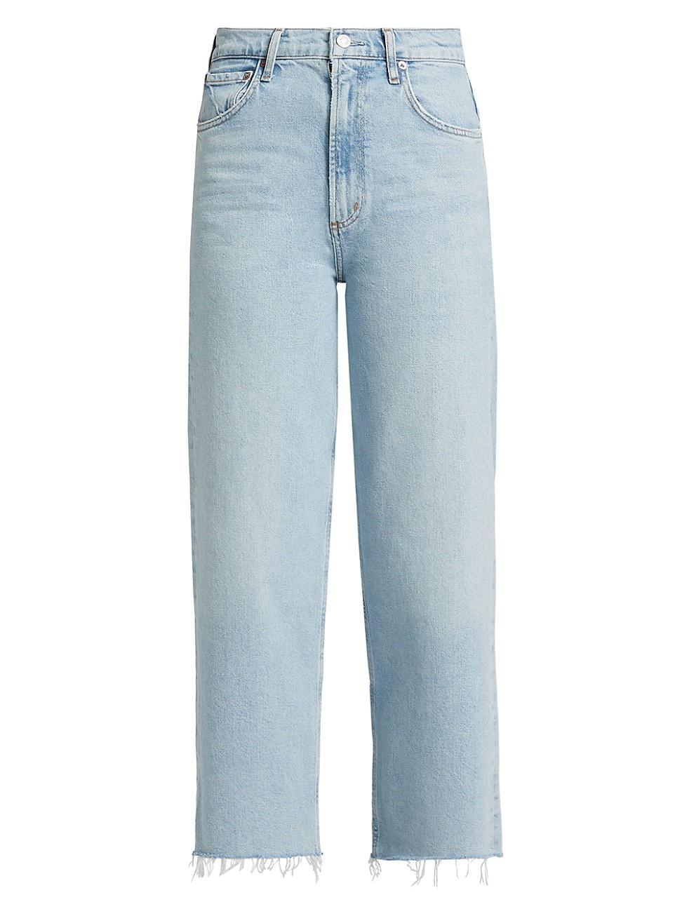 Womens Ren Stretch Cotton High-Rise Wide-Leg Jeans Product Image