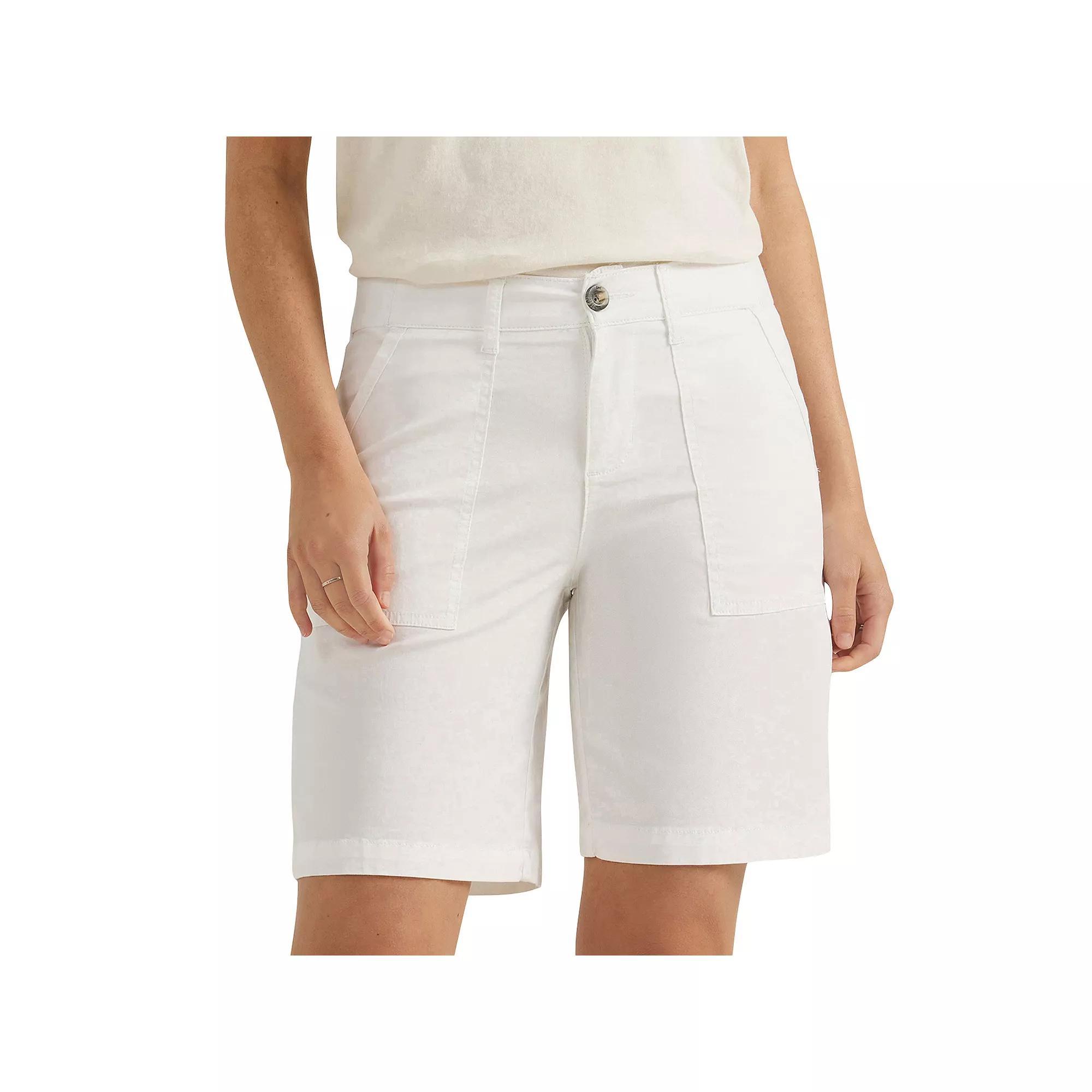 Women's Lee® Ultra Lux Comfort Flex to Go Utility Bermuda Shorts, Size: 10, White Product Image