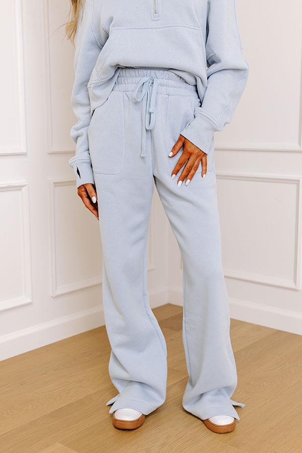Coffee Run Cutie Straight Leg Pants in Sky Blue Product Image