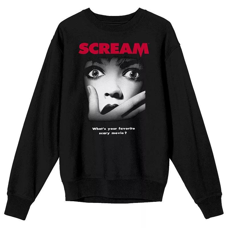 Men's Scream Movie Poster Long Sleeve Graphic Tee, Size: XL, Black Product Image