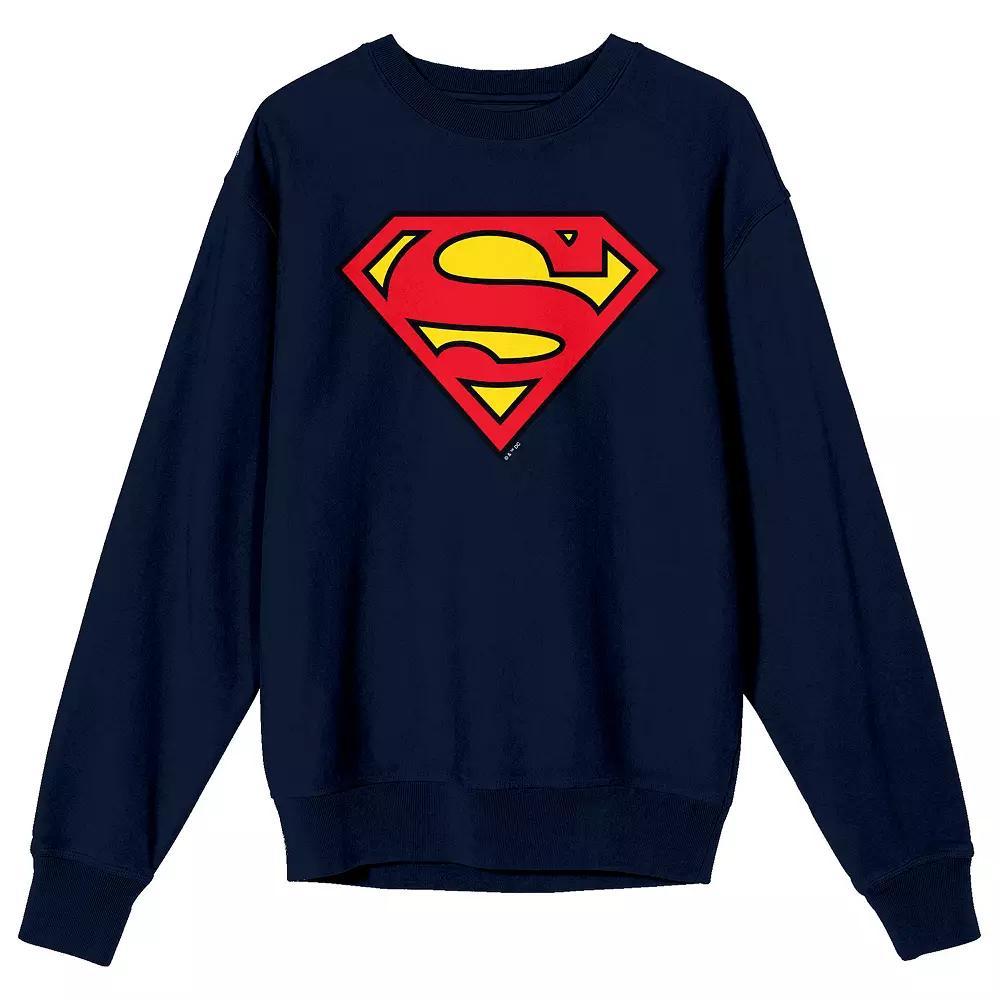 Men's Superman Logo Long Sleeve Graphic Tee, Size: XXL, Blue Product Image