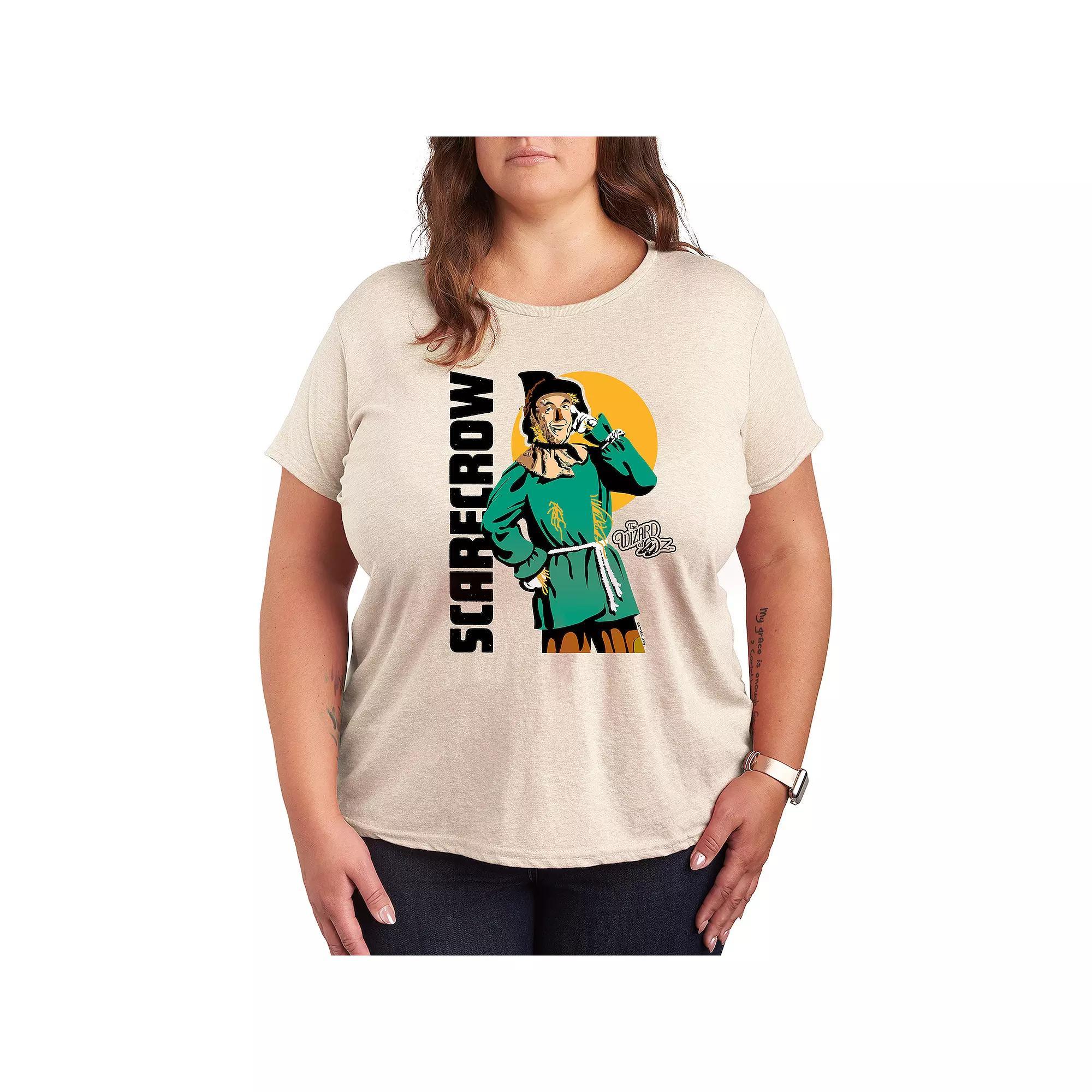 Plus The Wizard Of Oz Scarecrow Graphic Tee, Womens Grey Gray Product Image