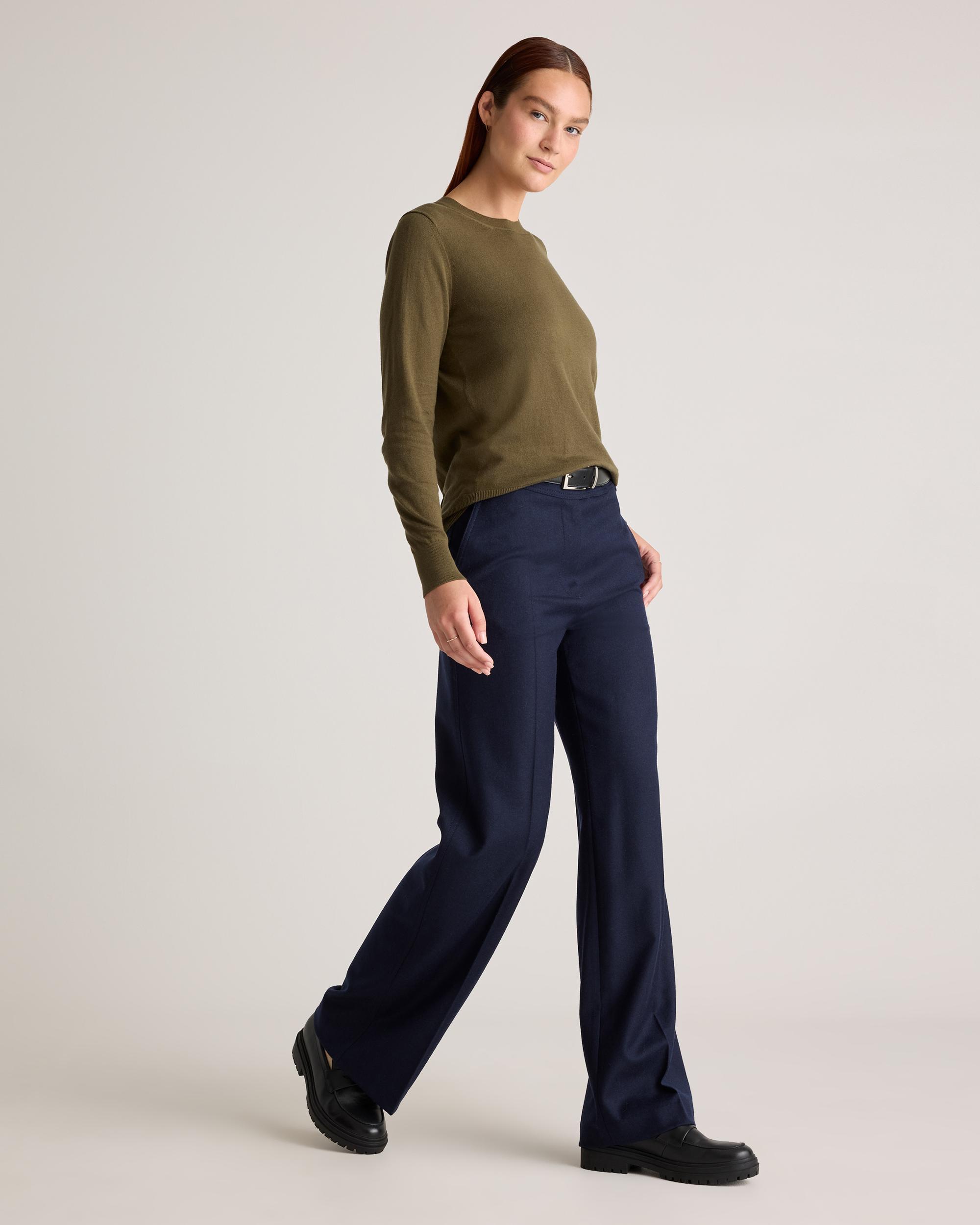 Lightweight Cotton Cashmere Crew Sweater  Product Image