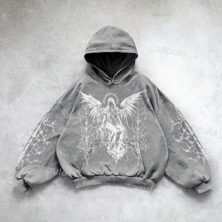 Sopula Child Of God Print Acid Washed Hoodie Product Image