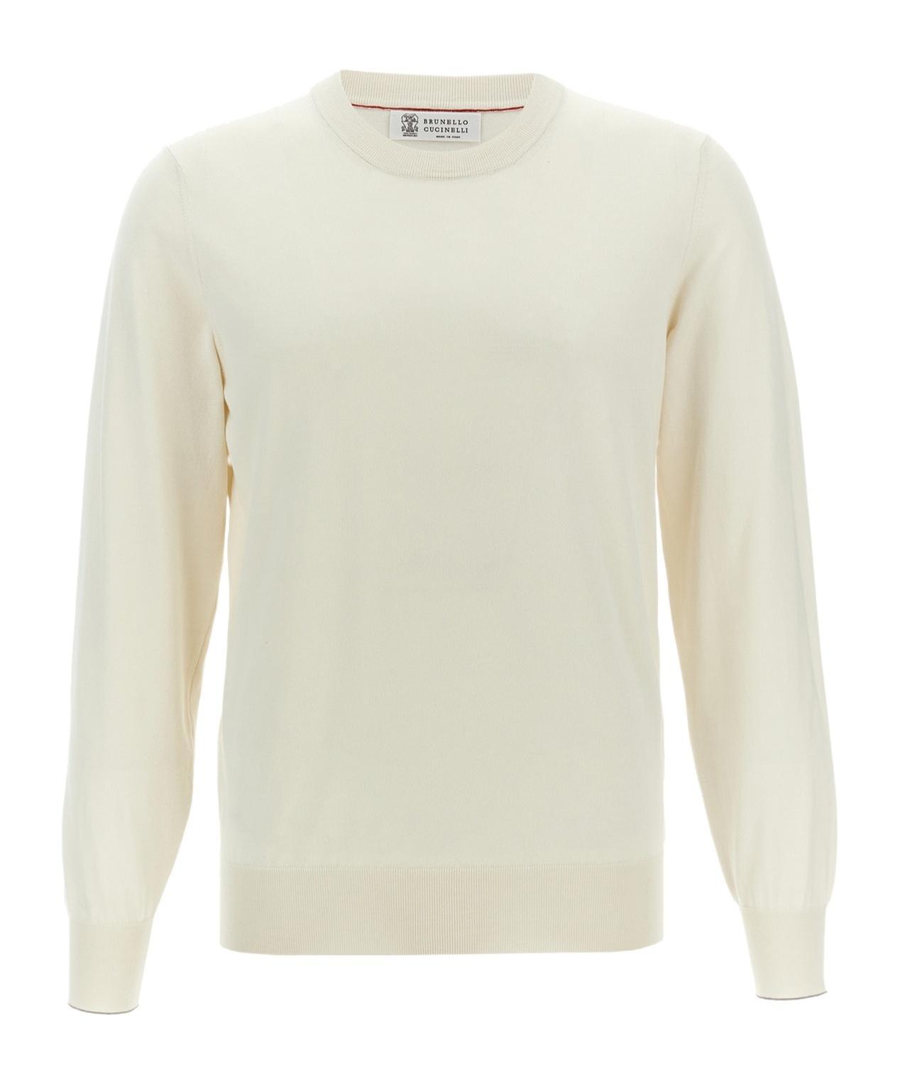 BRUNELLO CUCINELLI Long-sleeved Sweater In White Product Image