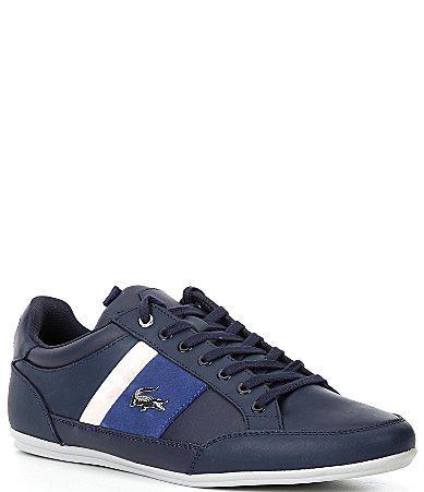 Lacoste Mens Chaymon Mixed Media Lace Up Sneakers Product Image