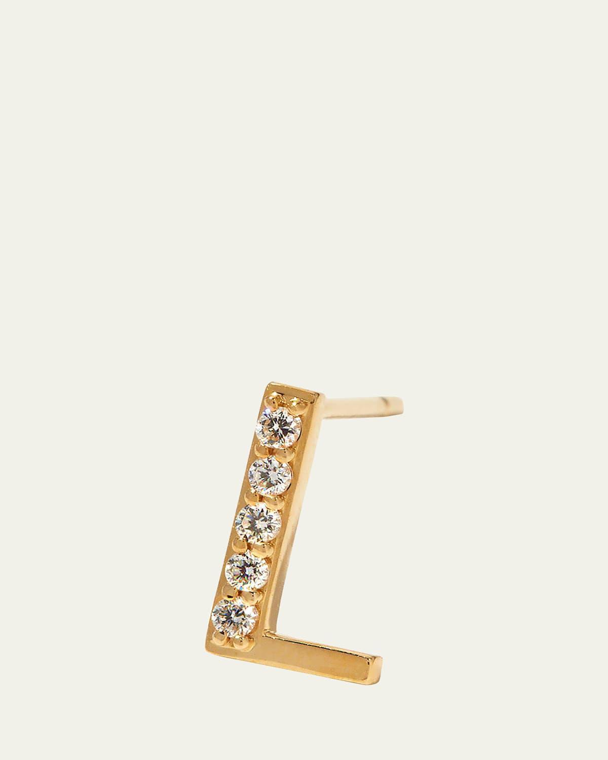 Single Initial Stud Earring Product Image
