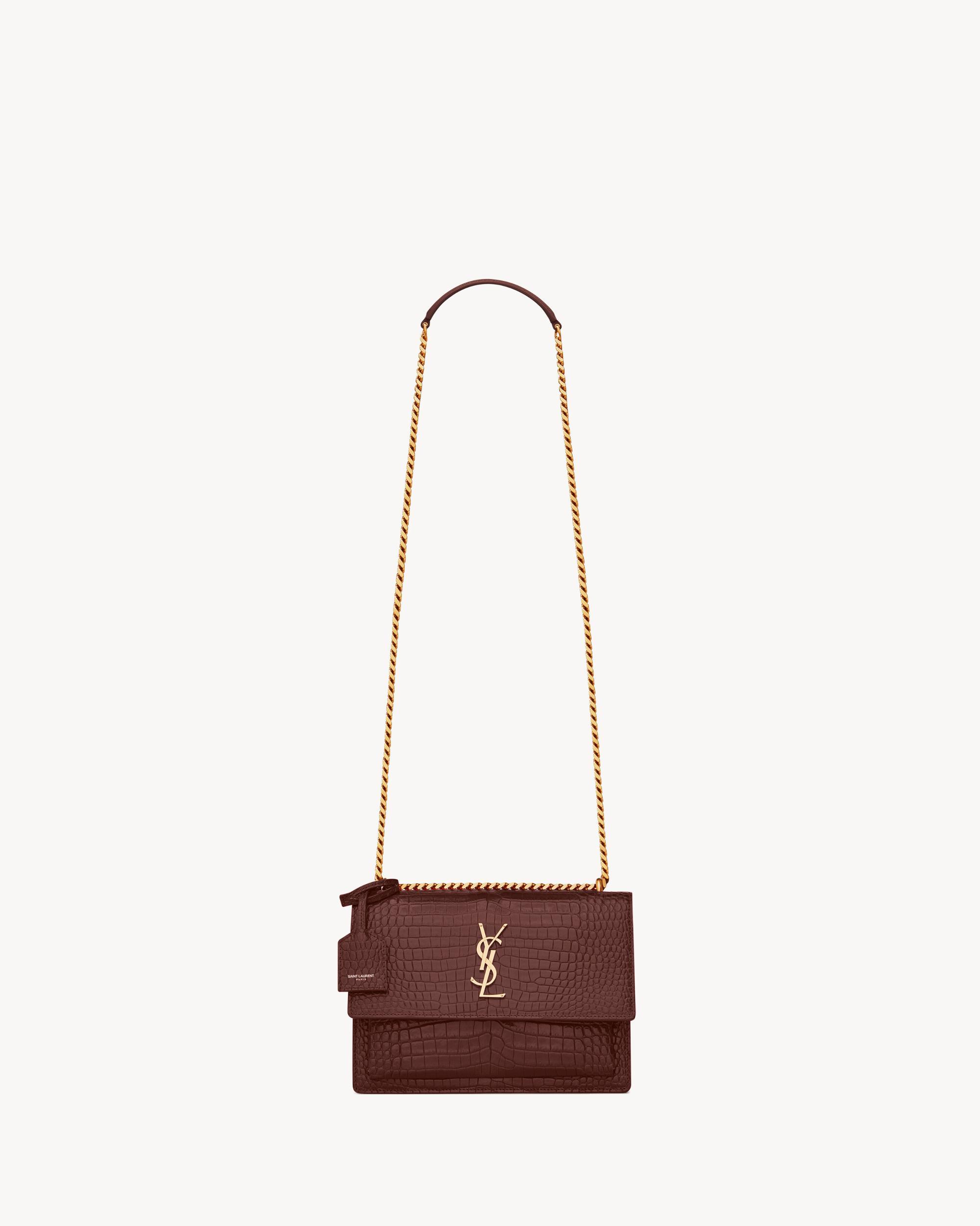 SUNSET MEDIUM IN CROCODILE-EMBOSSED LEATHER Product Image
