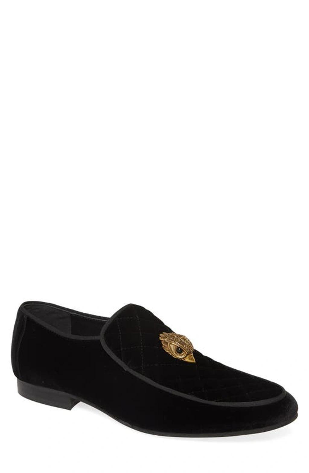 Kurt Geiger London Mens Hugh Quilted Suede Slip On Loafers Product Image