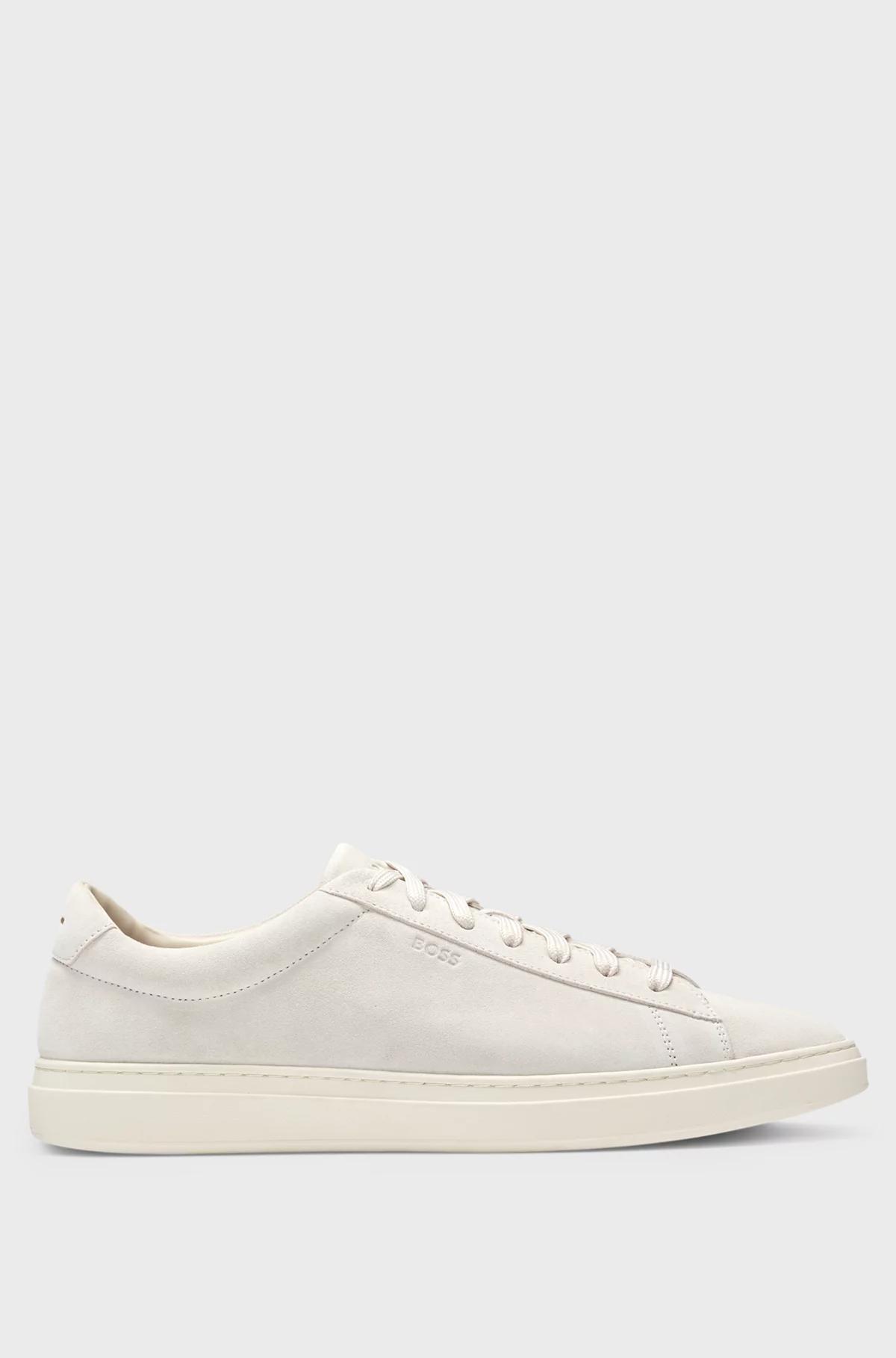 Boss Suede Trainers with Rubber Outsole Product Image