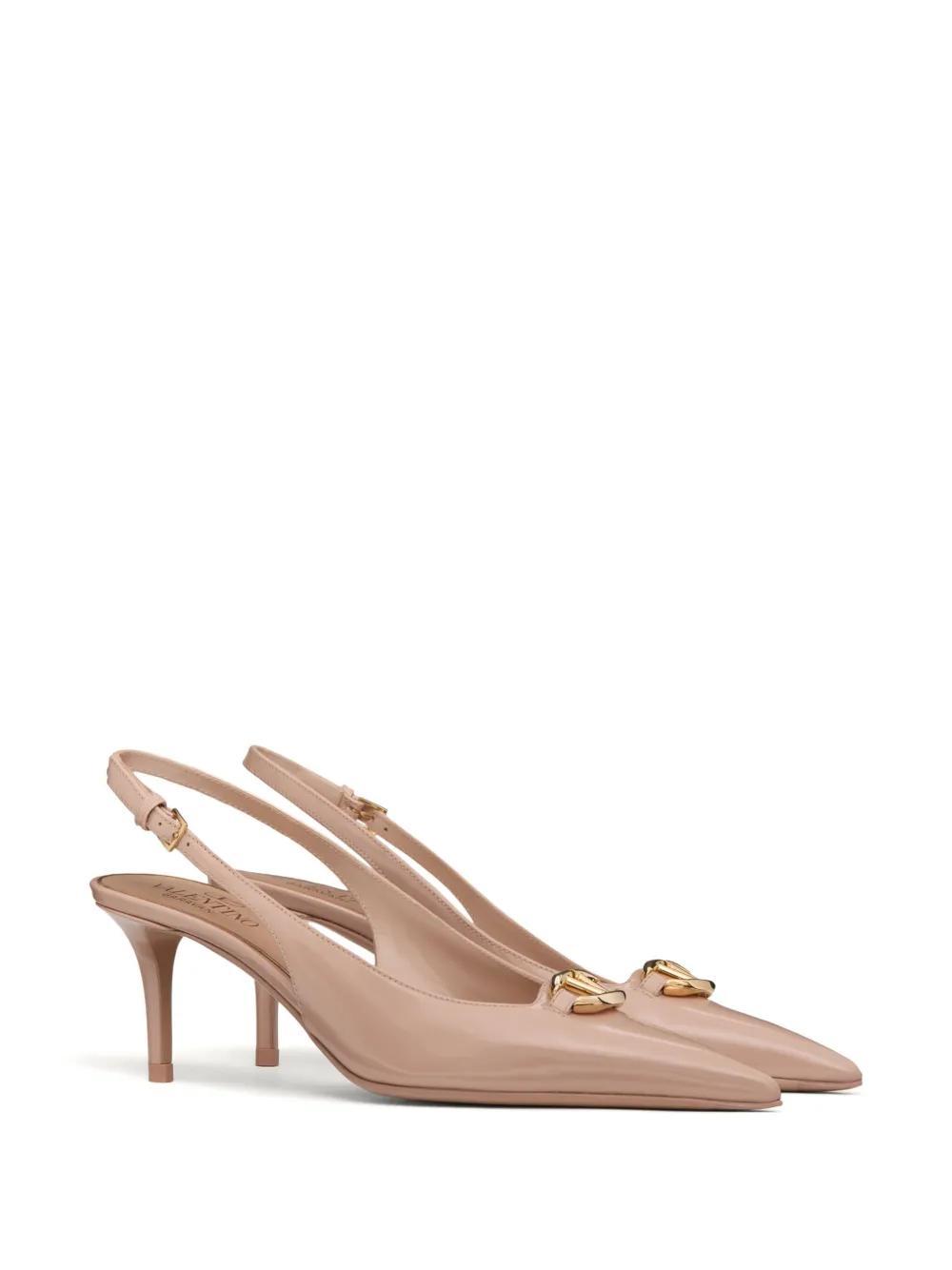 60mm VLogo slingback leather pumps Product Image