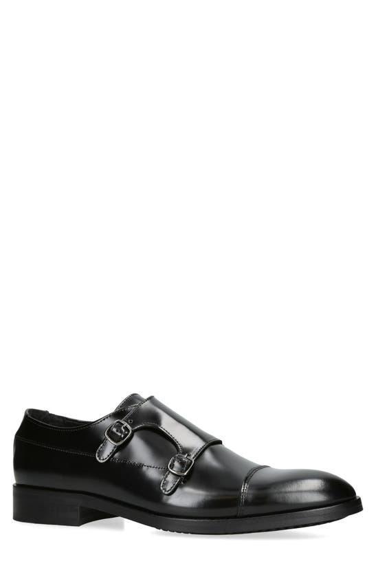 KURT GEIGER Harris Logo-embellished Leather Monk-strap Shoes In Blk/other Product Image