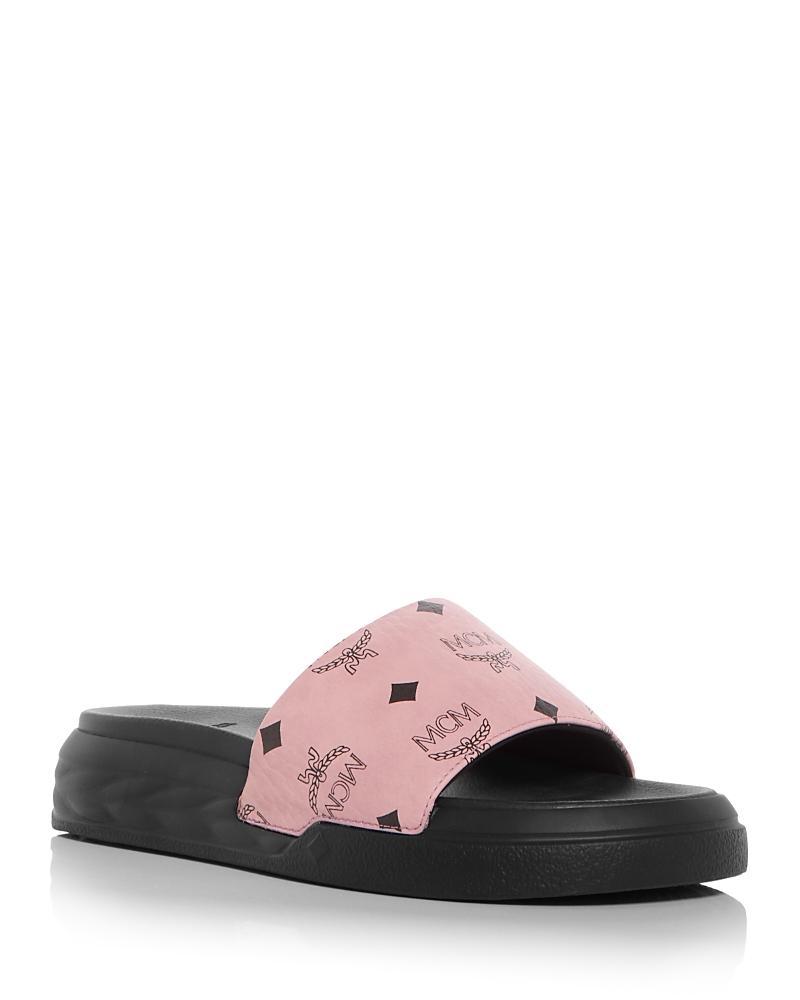 Mcm Womens Visetos Slide Sandals Product Image
