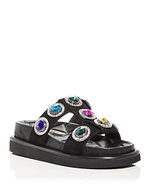 Kurt Geiger London Womens Orson Embellished Platform Slide Sandals Product Image