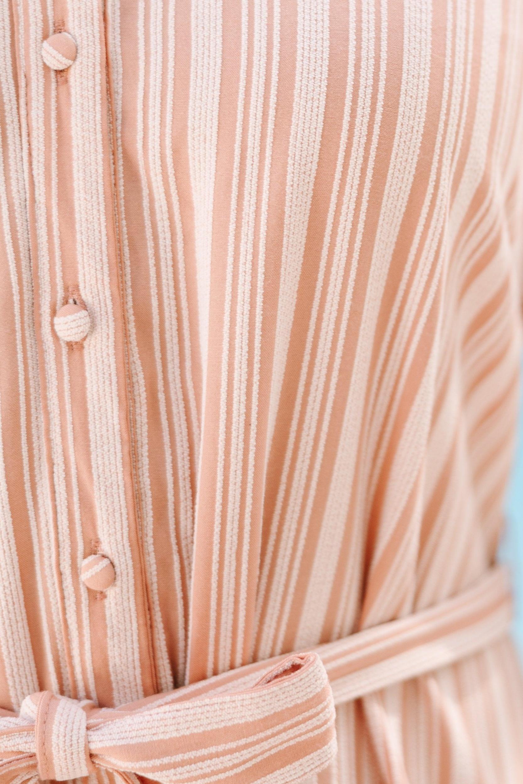 On Your Mind Canyon Orange Striped Dress Female Product Image